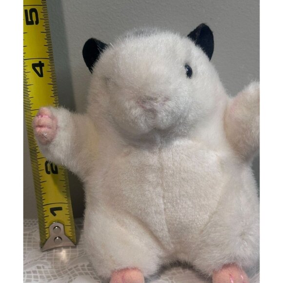 A&A Aurora Plush Stuffed Animal Mini Hamster Gerbil Black White Toy Realistic - Picture 6 of 11